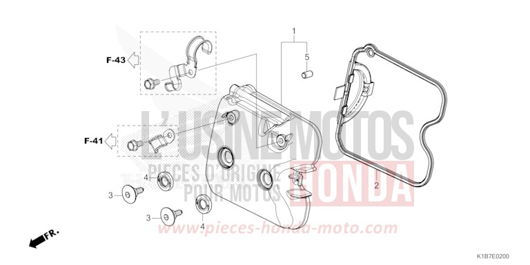 CYLINDER HEAD COVER for Forza 350 MAT CYNOS GRAY METALLIC (NH312) from 2021